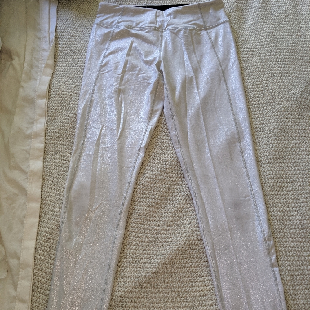 Victoria's Secret workout leggings sparkly white